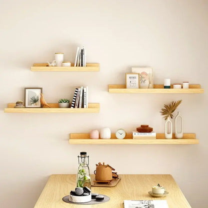 Wooden Wall Shelf Organization Storage Shelves